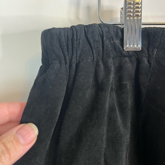 Vintage Danier Leather Suede Maxi Skirt Black Plus Size 18 Made in Canada - Picture 2 of 7